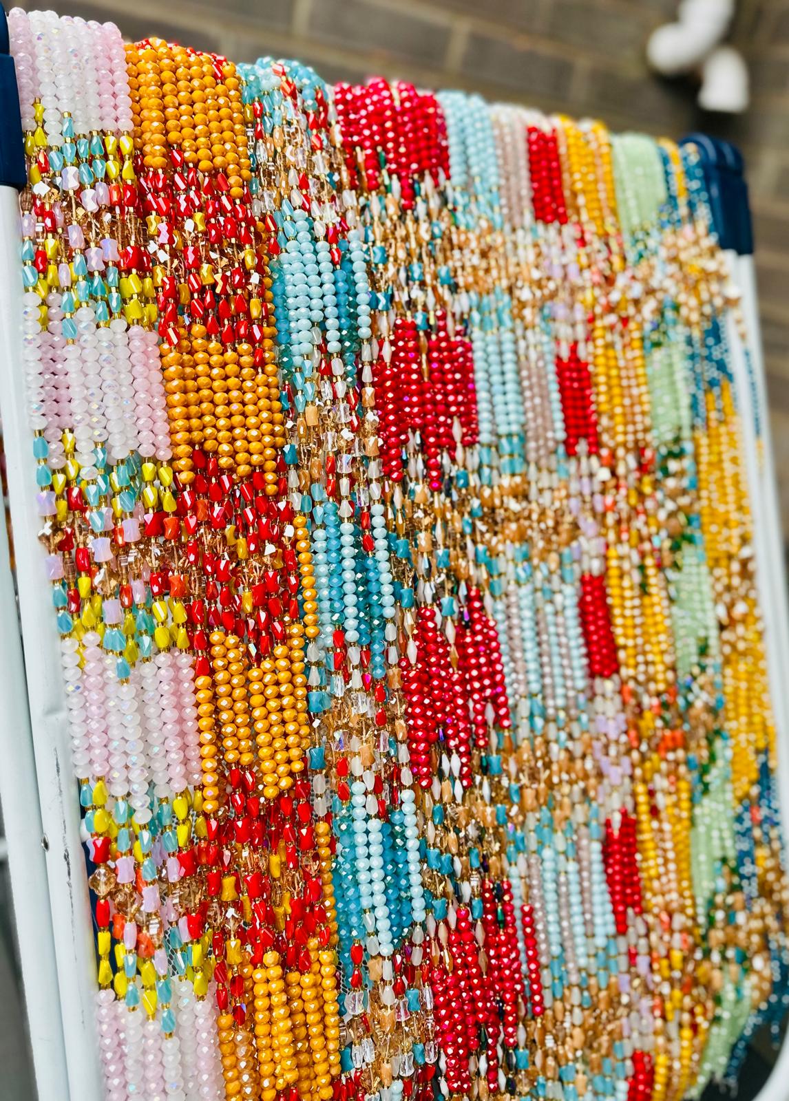 Elysian - Waistbead Wholesale, Crystal Waistbeads, UniqueAdornments, BodyJewelry, 1-2 days Expedite Free Shipping
