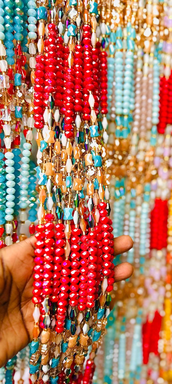 Elysian - Waistbead Wholesale, Crystal Waistbeads, UniqueAdornments, BodyJewelry, 1-2 days Expedite Free Shipping