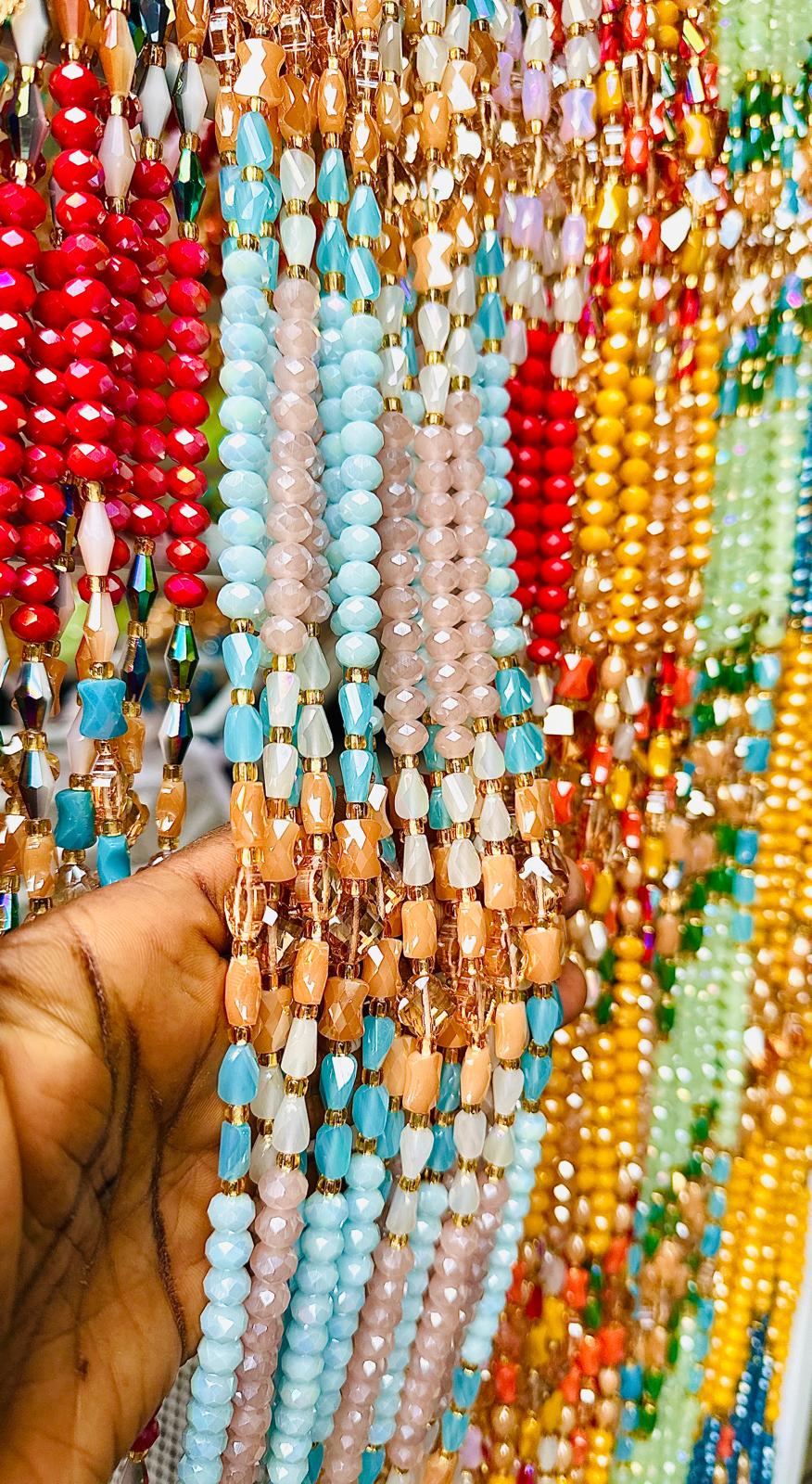 Elysian - Waistbead Wholesale, Crystal Waistbeads, UniqueAdornments, BodyJewelry, 1-2 days Expedite Free Shipping