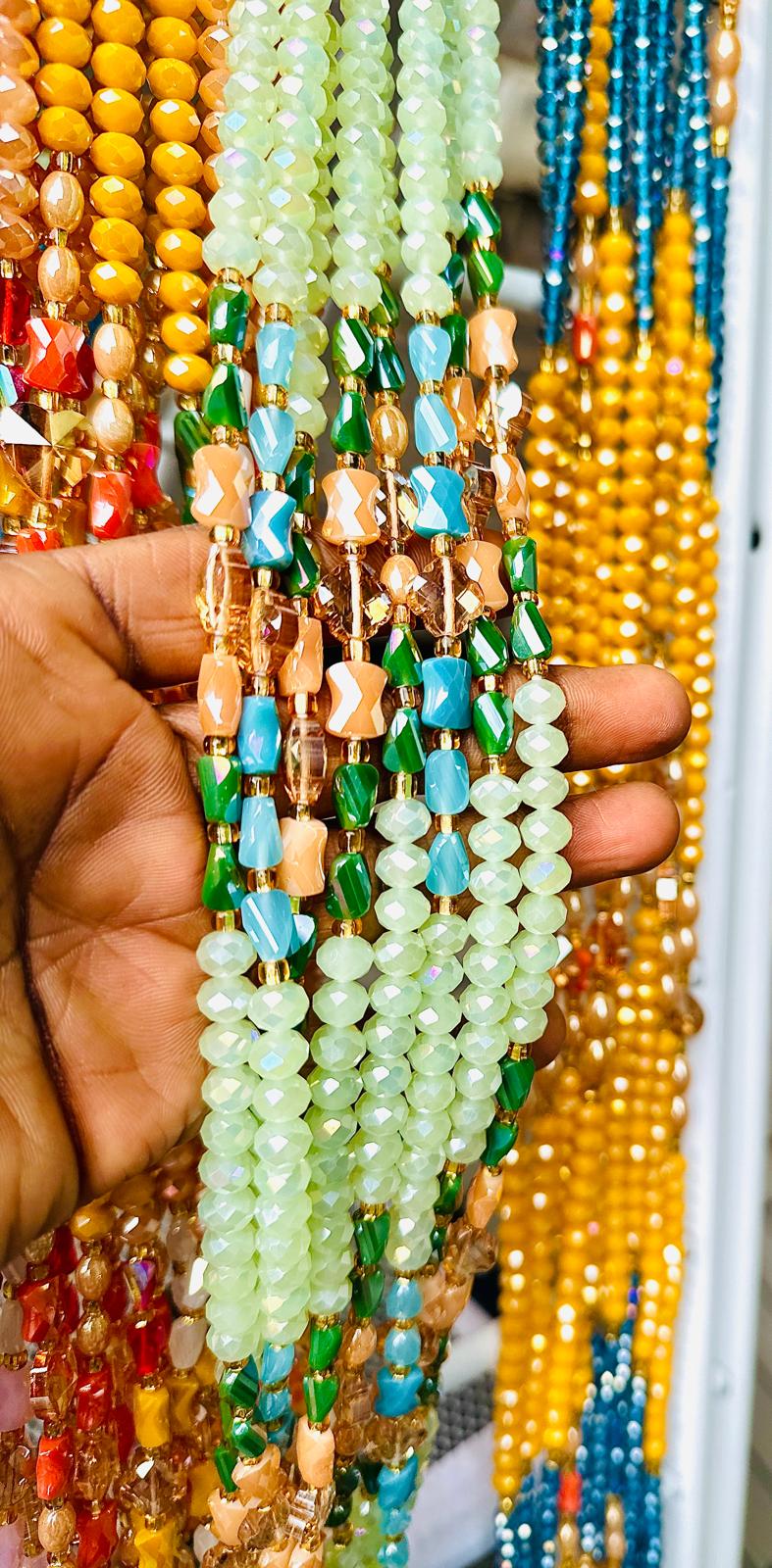 Elysian - Waistbead Wholesale, Crystal Waistbeads, UniqueAdornments, BodyJewelry, 1-2 days Expedite Free Shipping