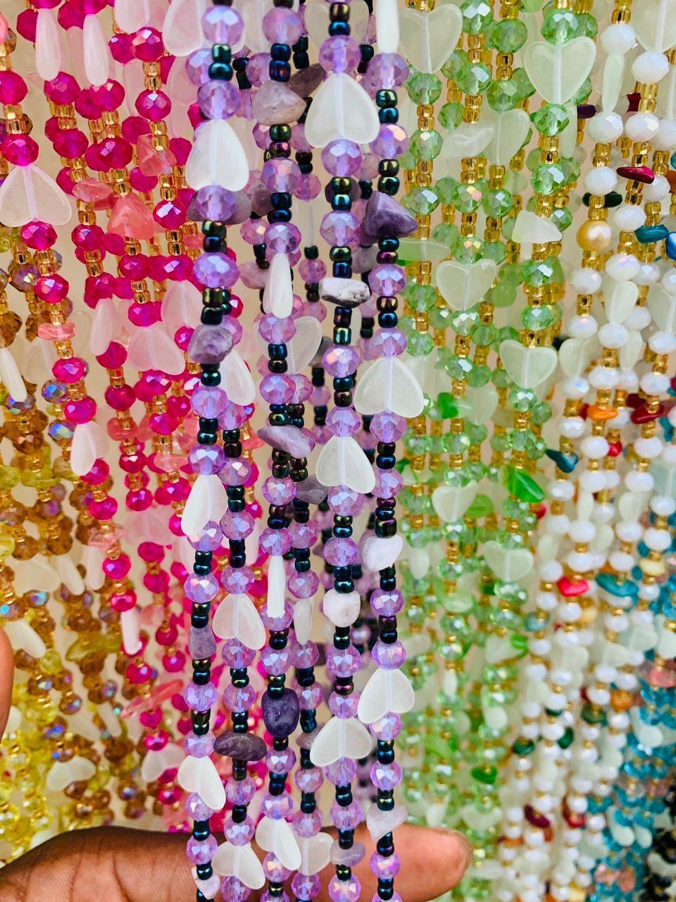 AMA Waistbeads- Stone Waistbeads, Luminous/Glow-in-the-dark Waistbeads, Crystal Waistbeads, Tie - On, Expedite Free Shipping 1-2 days