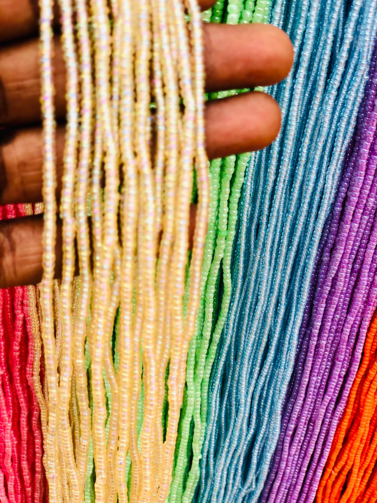 Medium Size Traditional Solid Colored Waistbeads-Wholesale