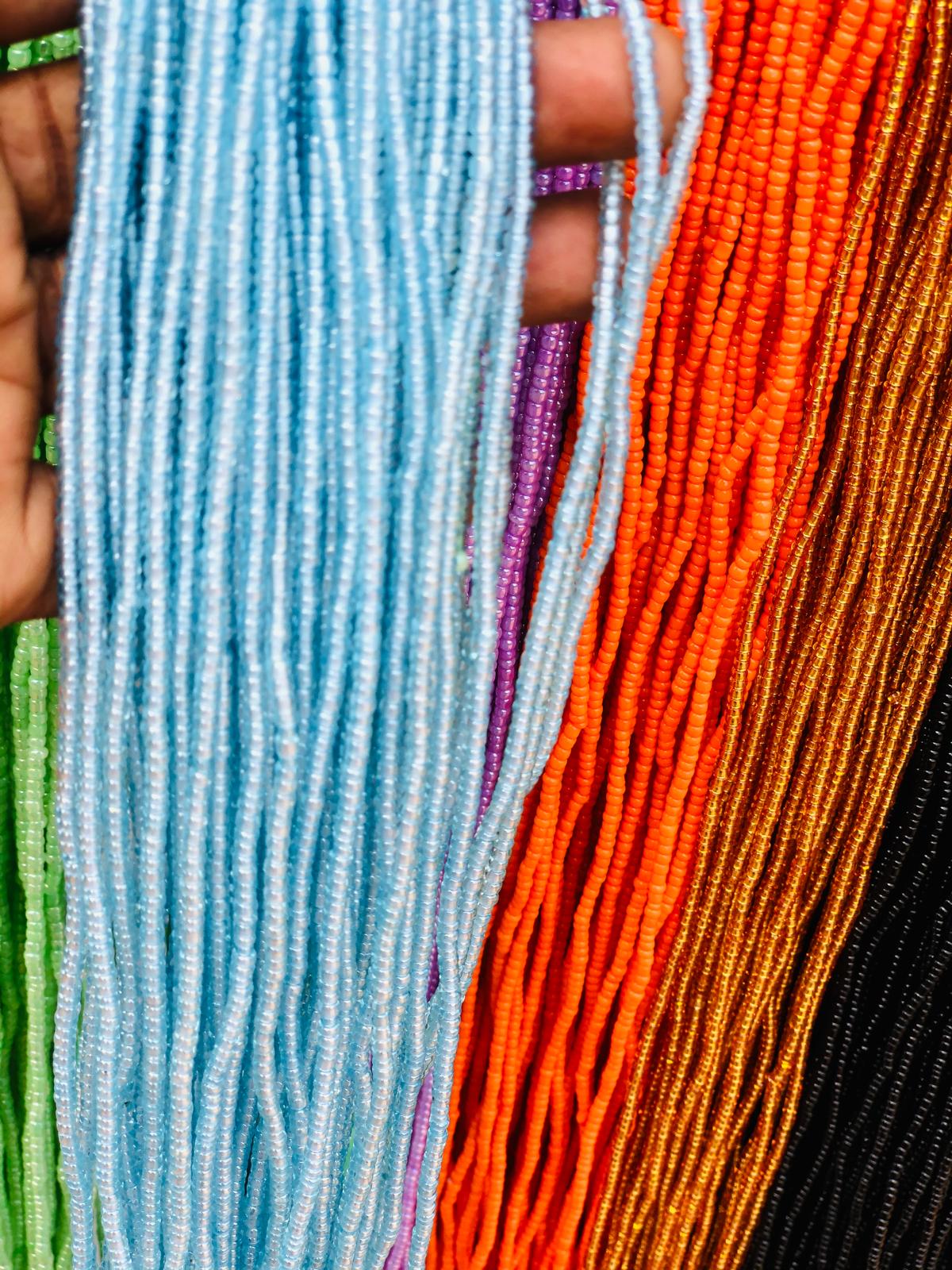 Medium Size Traditional Solid Colored Waistbeads-Wholesale