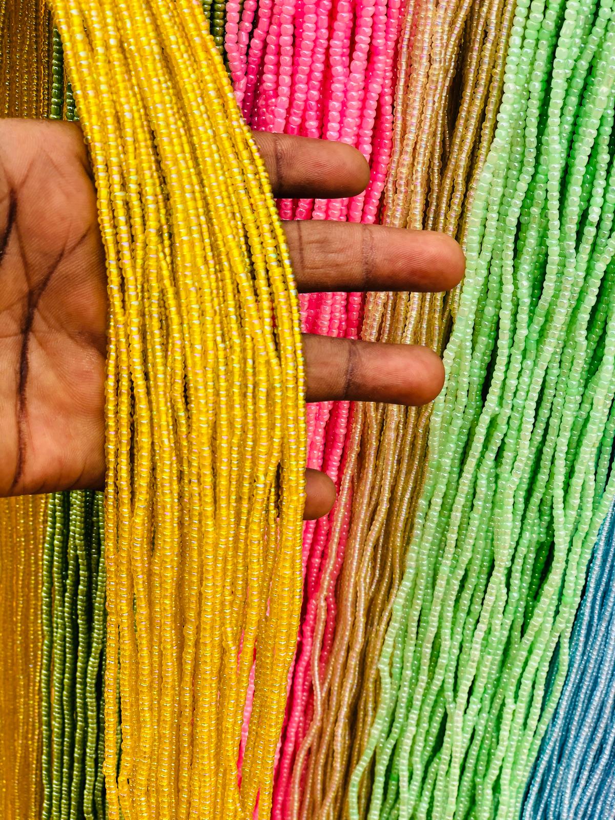 Medium Size Traditional Solid Colored Waistbeads-Wholesale