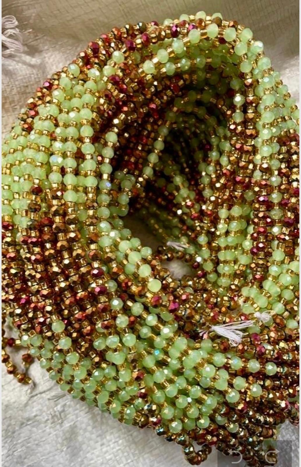 Nia Waistbeads (Wholesale)- WaistBeadsWholesale, BohoStyle,HealingCrystals,BeadedJewelry,WaistBeads,ElegantAccessories, Free Shipping 1-2day