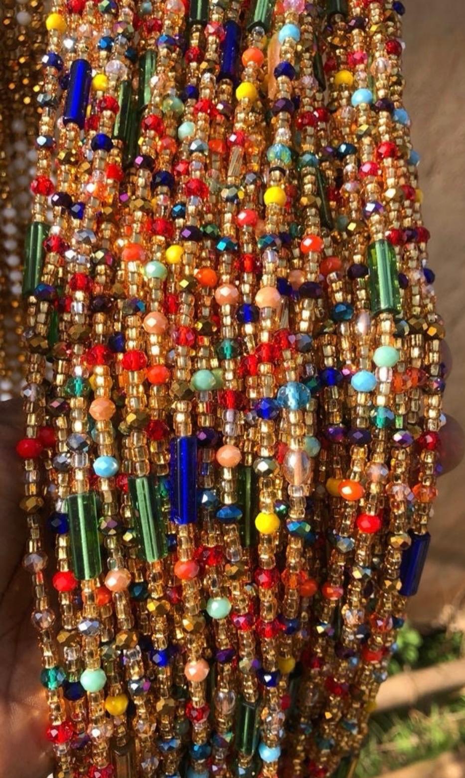 Nia Waistbeads (Wholesale)- WaistBeadsWholesale, BohoStyle,HealingCrystals,BeadedJewelry,WaistBeads,ElegantAccessories, Free Shipping 1-2day