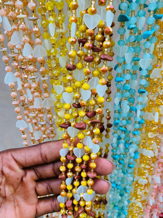 AMA Waistbeads- Stone Waistbeads, Luminous/Glow-in-the-dark Waistbeads, Crystal Waistbeads, Tie - On, Expedite Free Shipping 1-3 days