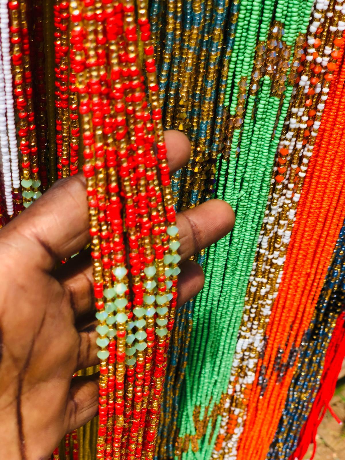 Africa Multicolored Traditional Waistbeads, Clearance Wholesale