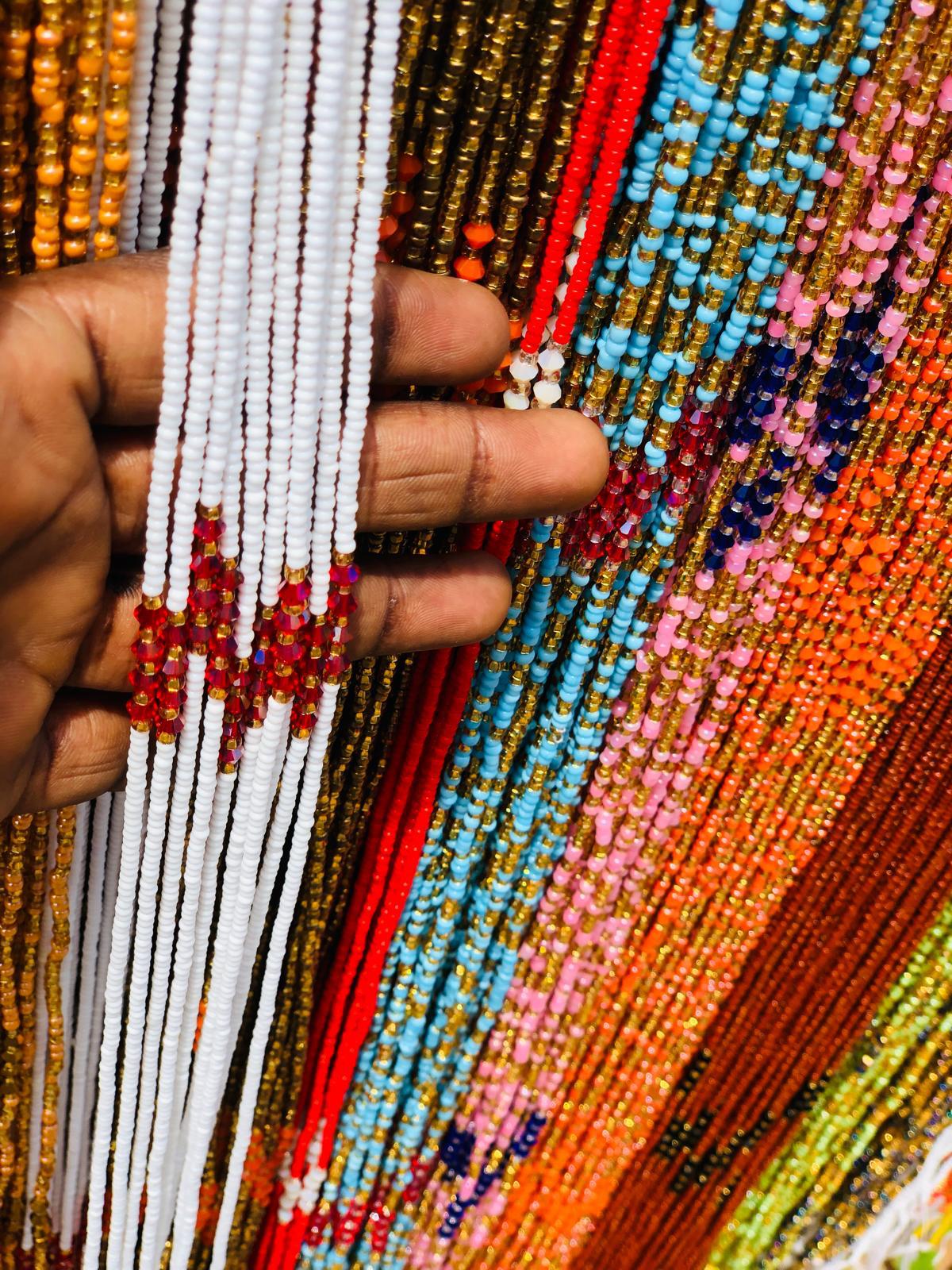 Africa Multicolored Traditional Waistbeads, Clearance Wholesale