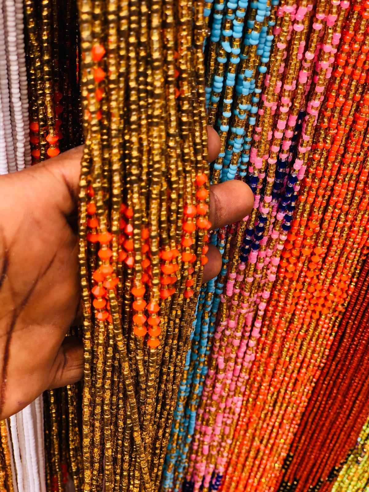 Africa Multicolored Traditional Waistbeads, Clearance Wholesale