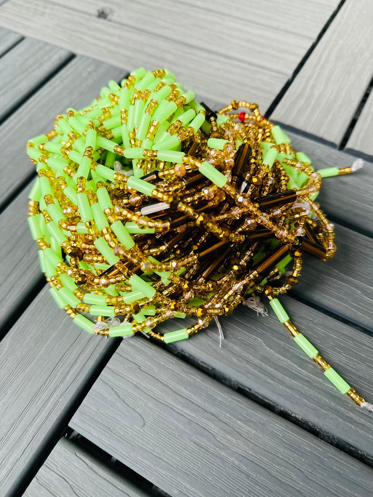 Crystals,Glow-in-the-dark,Vinyl, Traditional Wholesale Waistbeads, Tie-on waistbeads, Ghana waistbeads