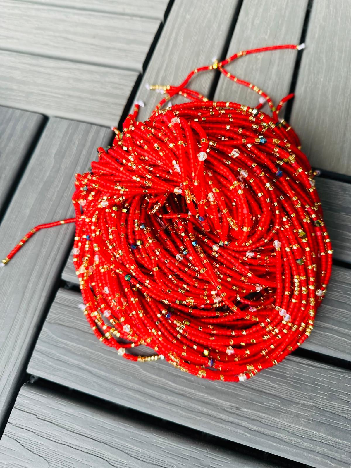 Crystals,Glow-in-the-dark,Vinyl, Traditional Wholesale Waistbeads, Tie-on waistbeads, Ghana waistbeads