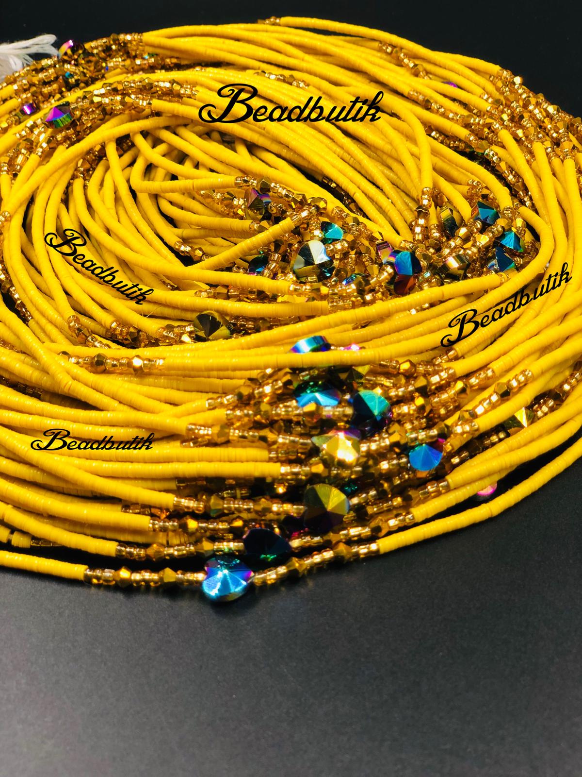 Unique Vinyl Waist Beads Promo,Disc waist bead, Belly Beads, Seed Beads, Ghana Waist Bead, Belly Chain, Tie On
