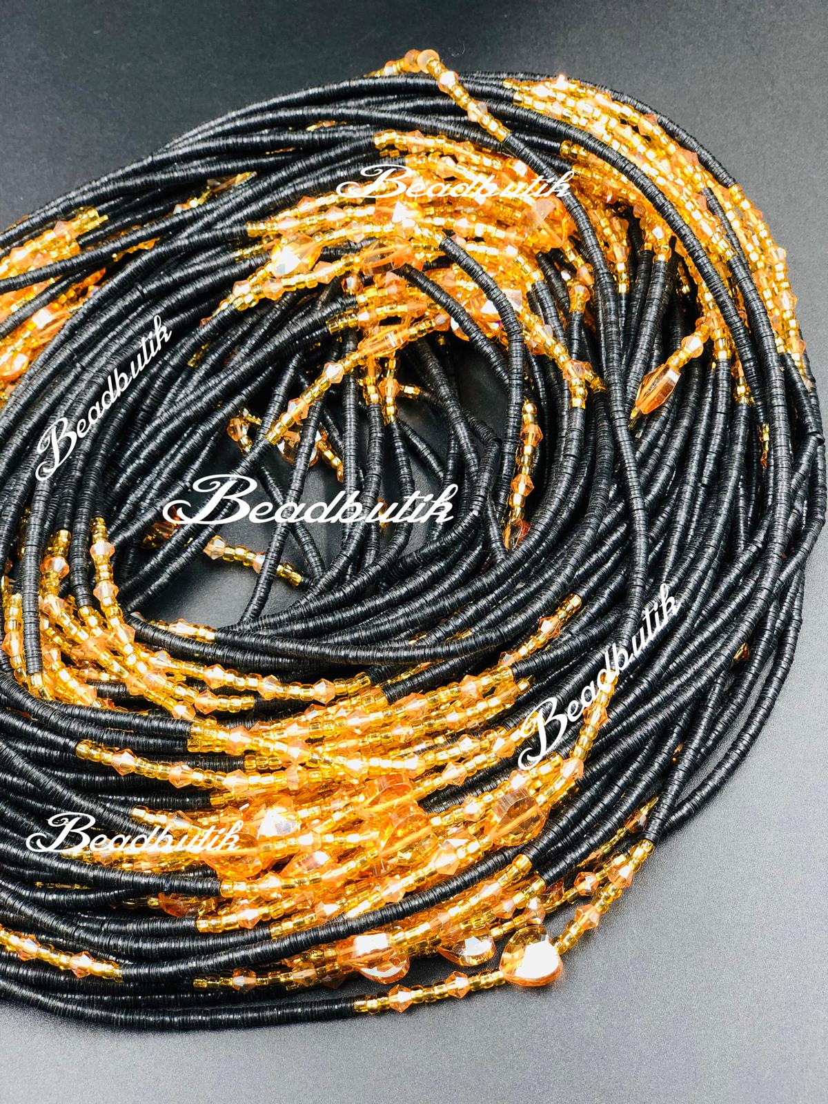 Unique Vinyl Waist Beads Promo,Disc waist bead, Belly Beads, Seed Beads, Ghana Waist Bead, Belly Chain, Tie On