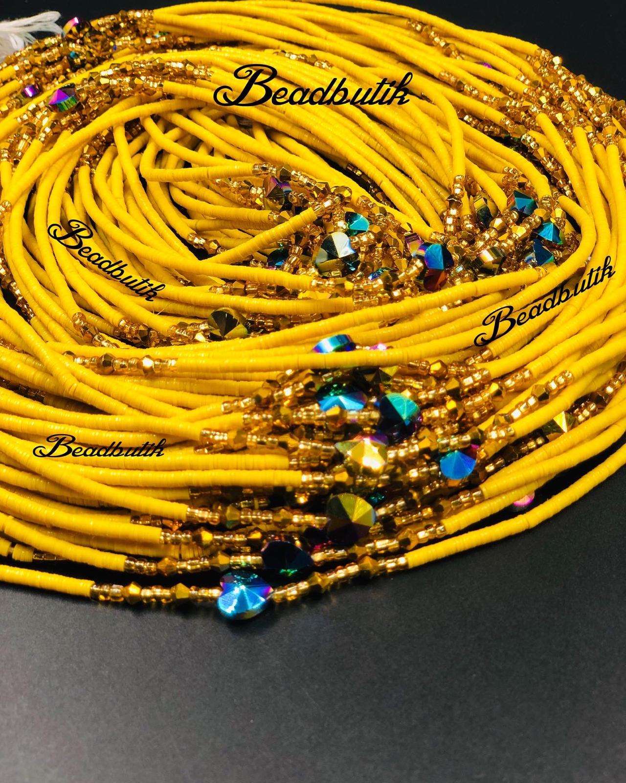 Unique Vinyl Waist Beads Promo,Disc waist bead, Belly Beads, Seed Beads, Ghana Waist Bead, Belly Chain, Tie On