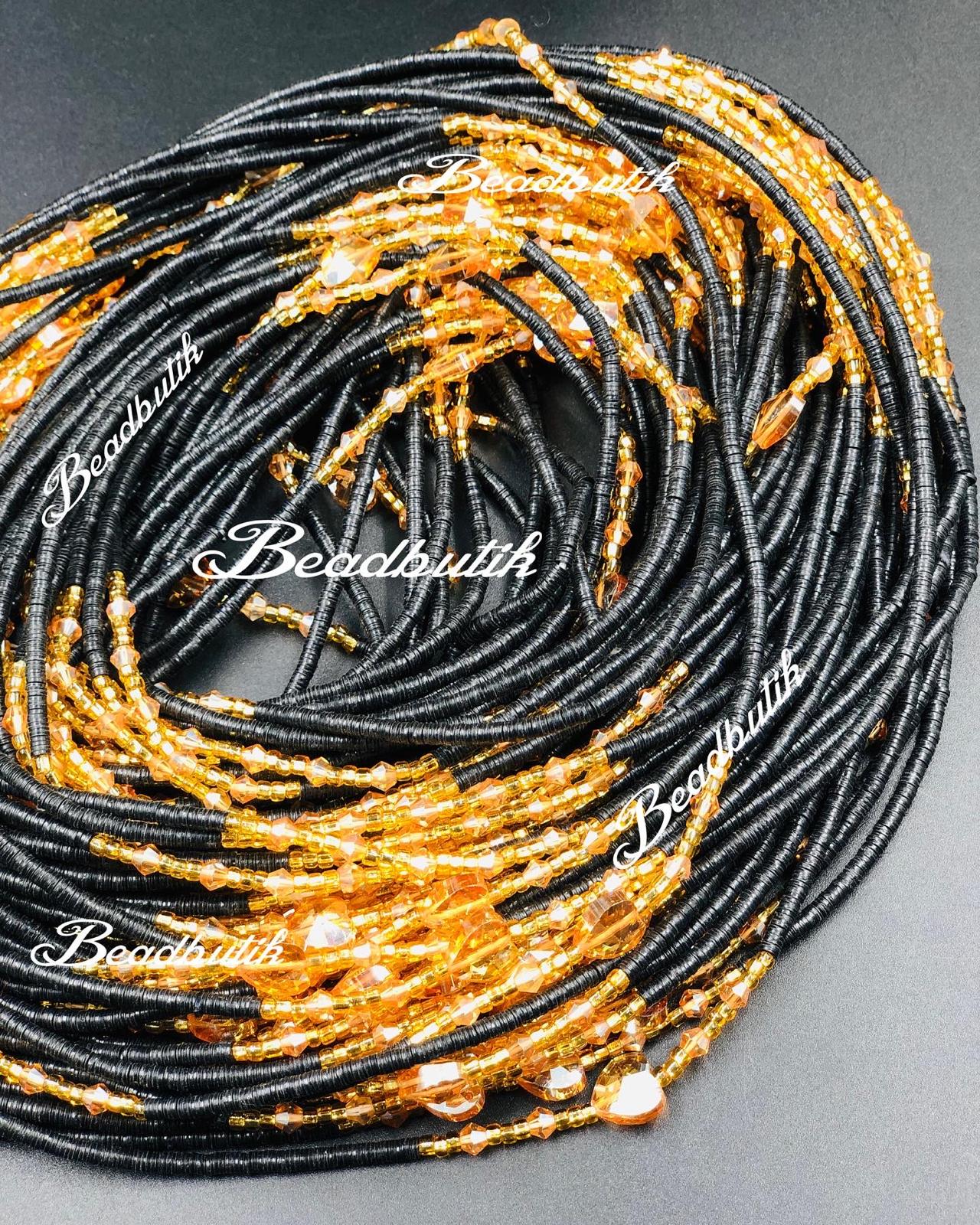 Unique Vinyl Waist Beads Promo,Disc waist bead, Belly Beads, Seed Beads, Ghana Waist Bead, Belly Chain, Tie On