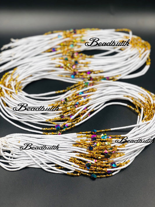 Unique Vinyl Waist Beads Promo,Disc waist bead, Belly Beads, Seed Beads, Ghana Waist Bead, Belly Chain, Tie On