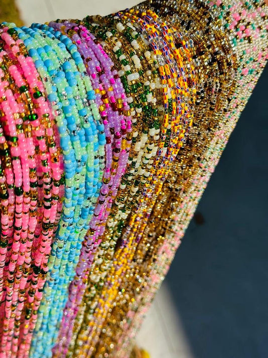 Traditional Waistbeads Wholesale, Bulk Waistbeads, Expedite Free Shipping 1-2 days