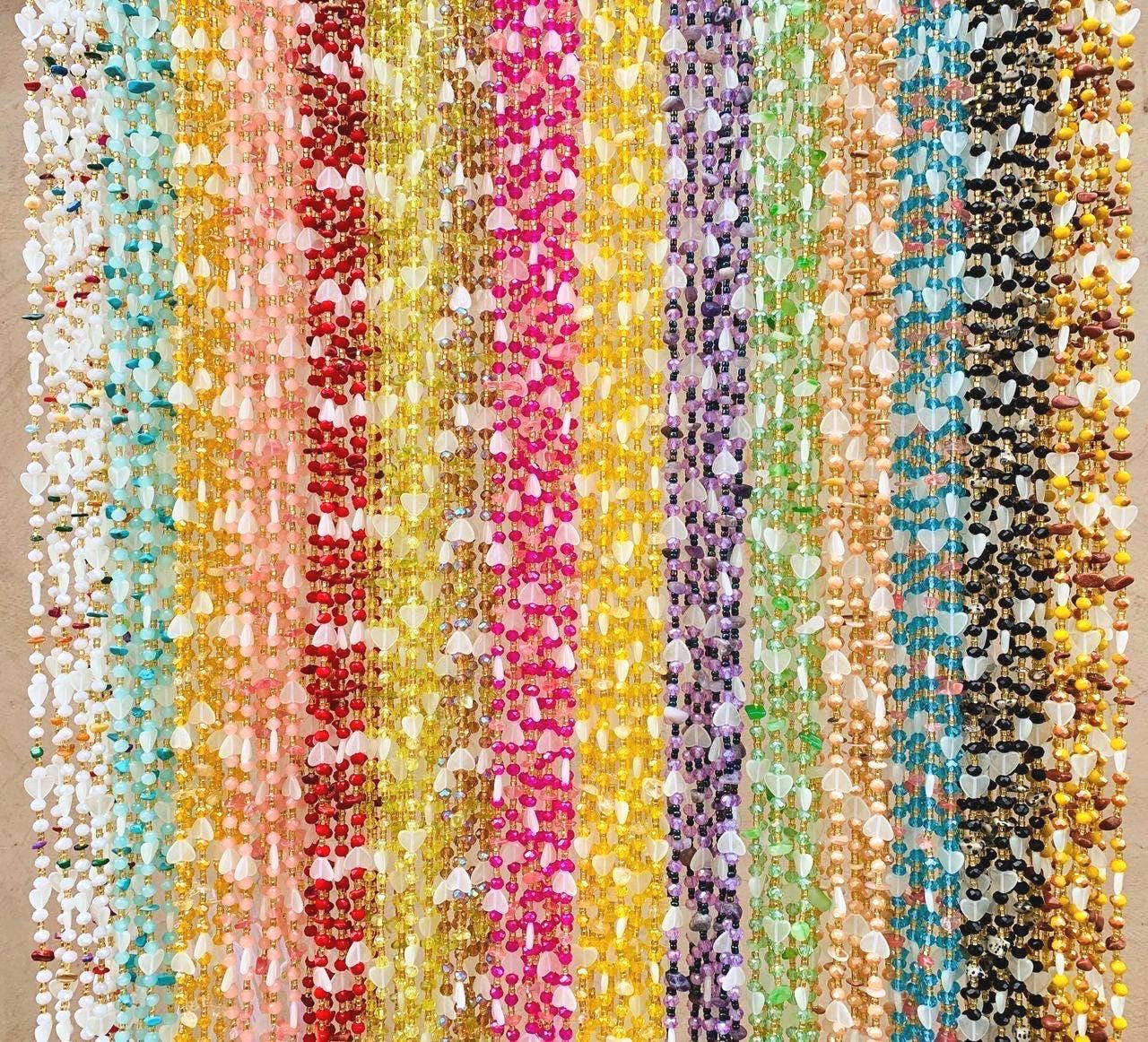 AMA Waistbeads- Stone Waistbeads, Luminous/Glow-in-the-dark Waistbeads, Crystal Waistbeads, Tie - On, Expedite Free Shipping 1-3 days