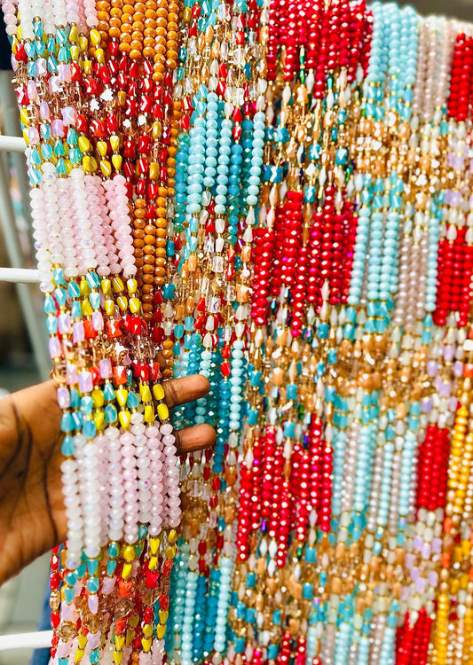 Elysian - Waistbead Wholesale, Crystal Waistbeads, UniqueAdornments, BodyJewelry, 1-3 days Expedite Free Shipping