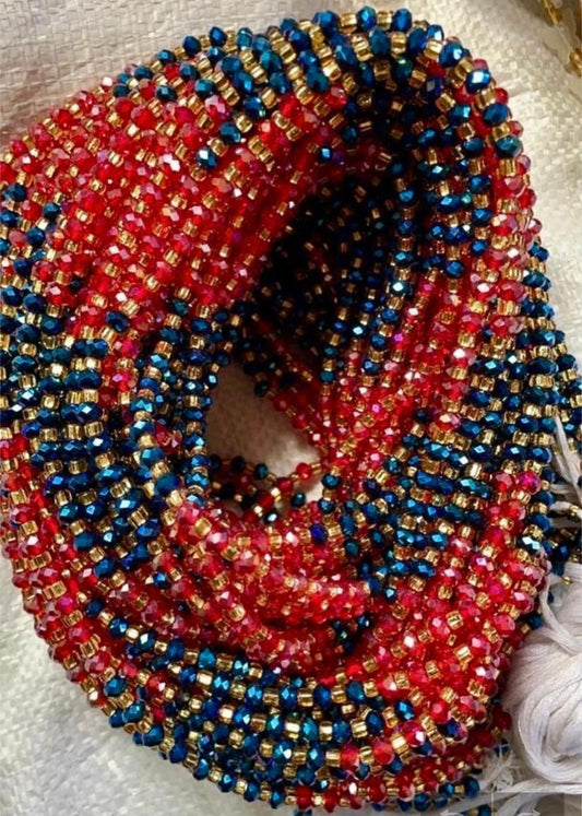 Nia Waistbeads (Wholesale)- WaistBeadsWholesale, BohoStyle,HealingCrystals,BeadedJewelry,WaistBeads,ElegantAccessories, Free Shipping 1-2day