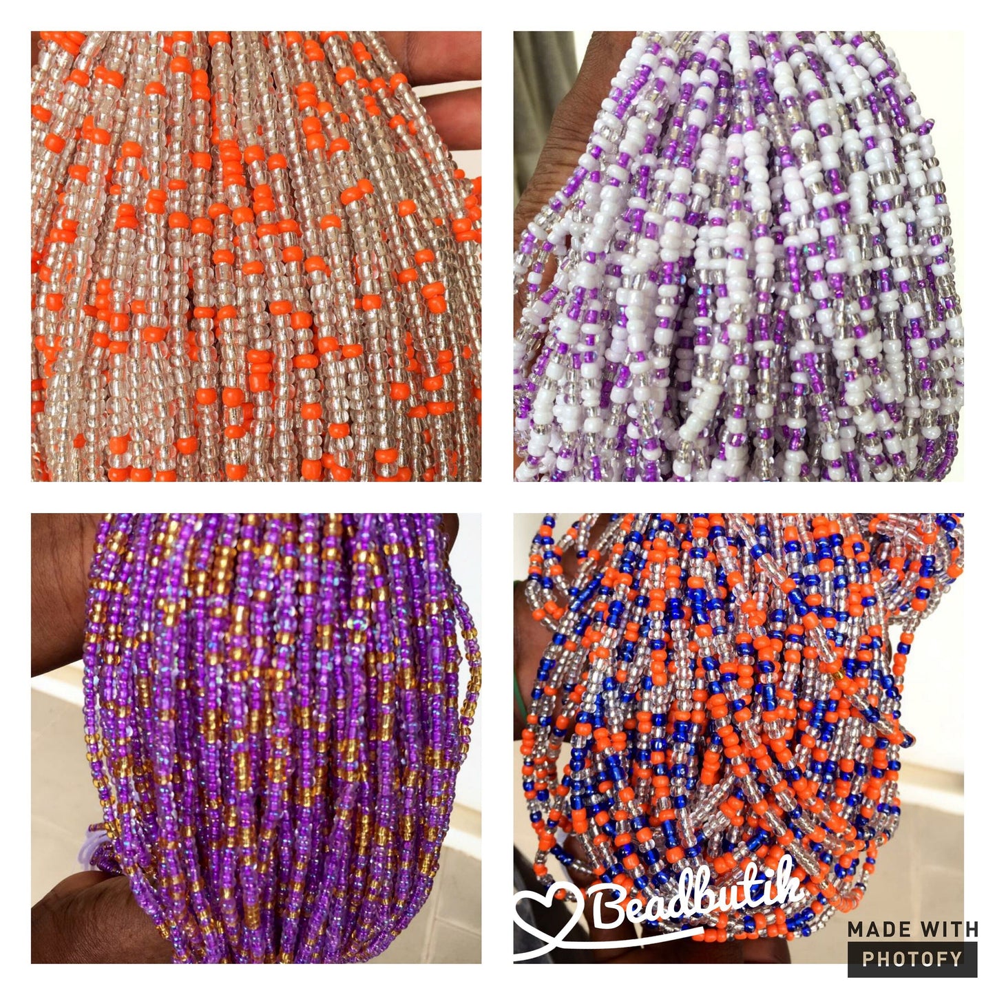 Bright Multicolored Traditional African Waist Beads WholeSale