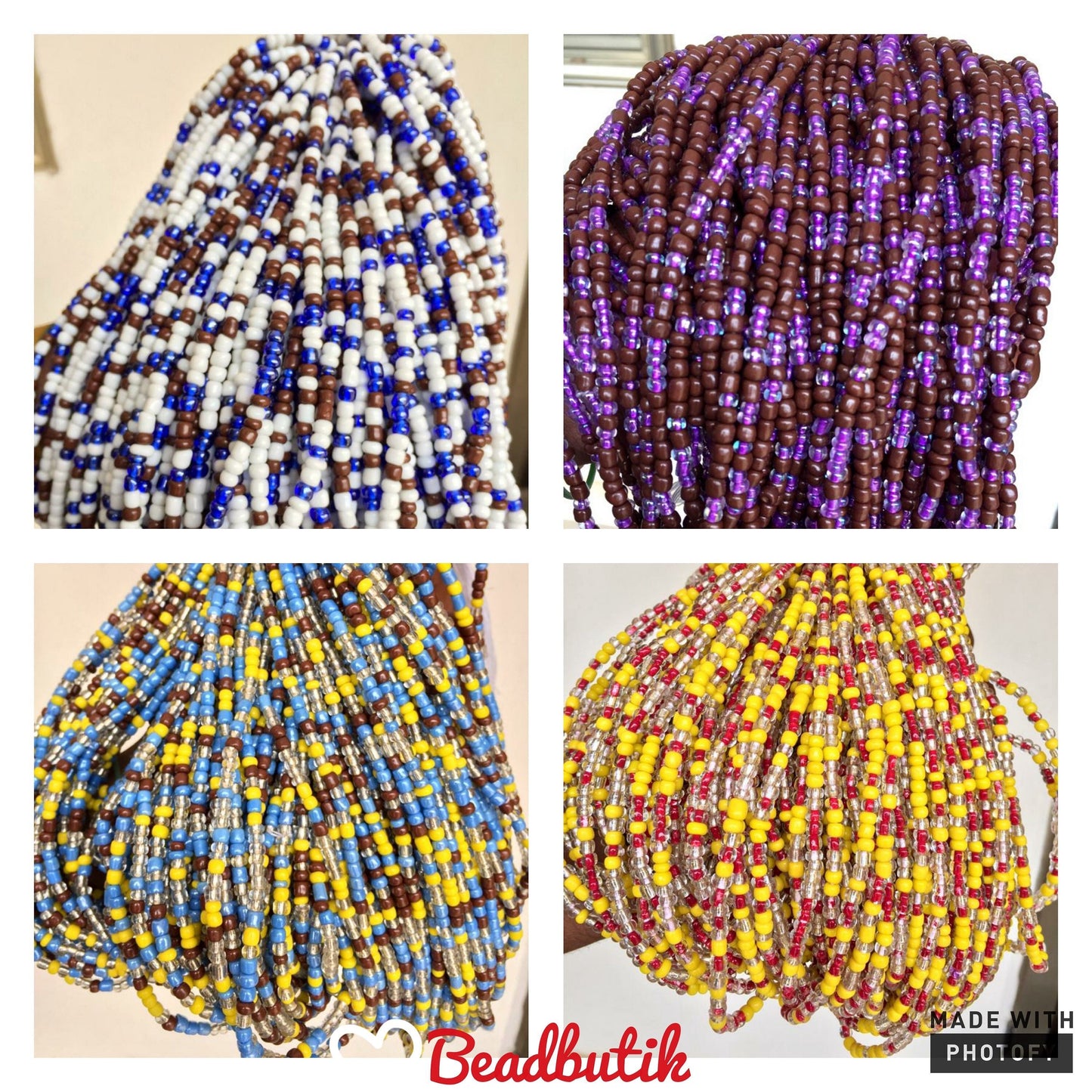 Bright Multicolored Traditional African Waist Beads WholeSale