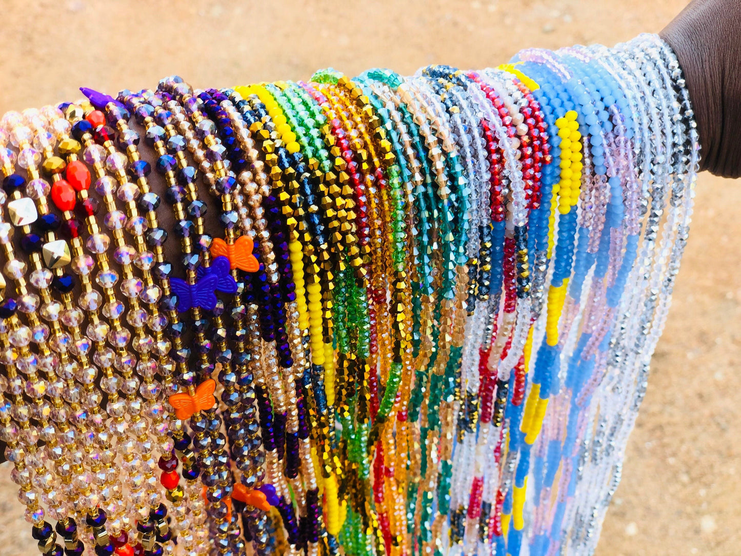 Sparkle crystal waistbeads wholesale - Free shipping