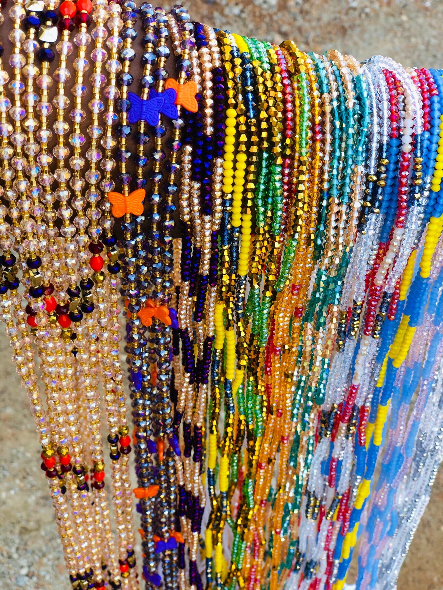 Sparkle crystal waistbeads wholesale - Free shipping