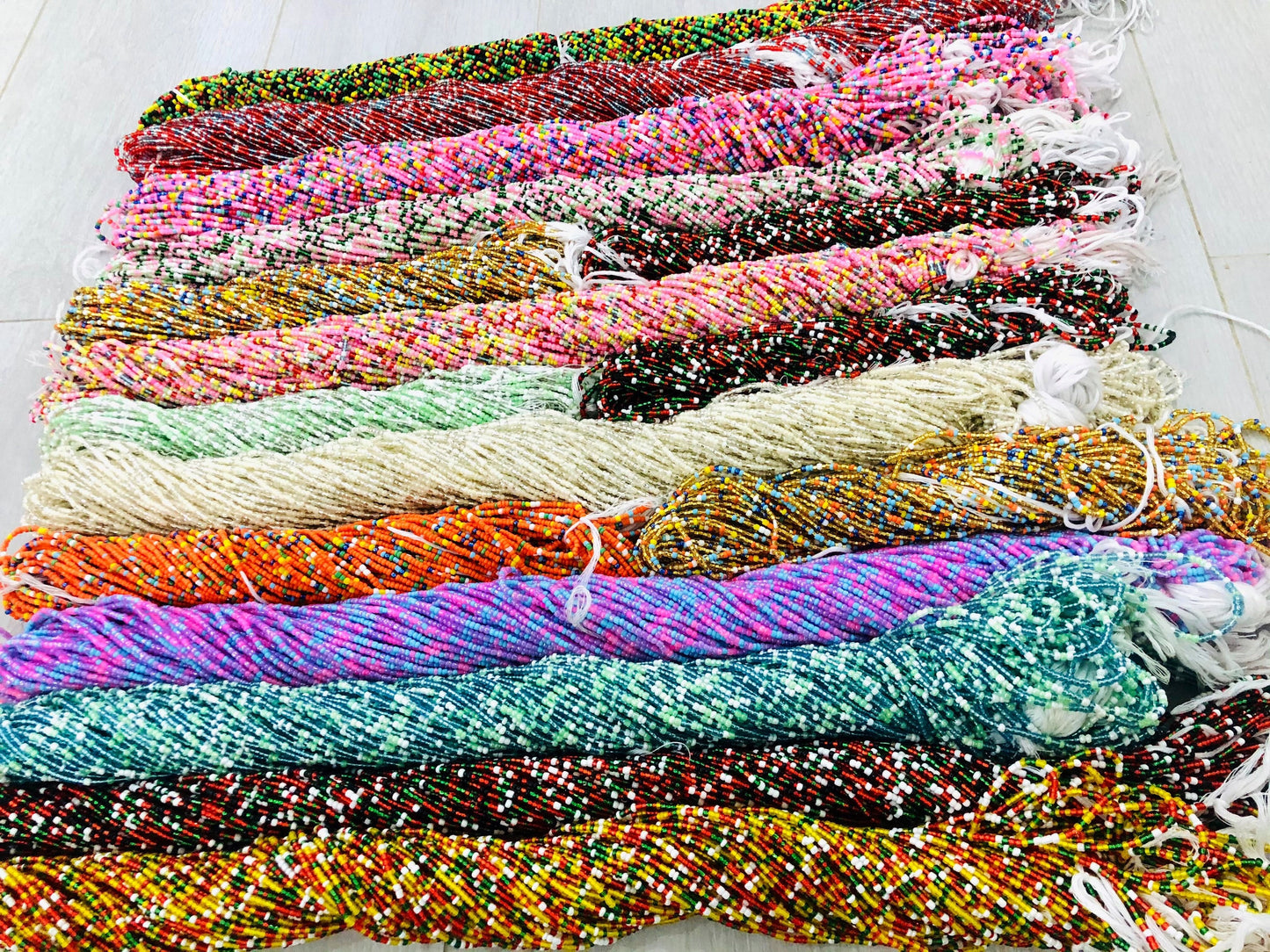 Waistbeads delicious - Wholesale waistbeads, tie-on waistbeads, bulk waistbeads, Ghana waistbeads. 50”